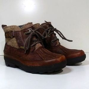 UGG Lina chocolate brown wool quilted boots 6